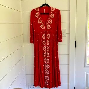 Size xs red Free People dress